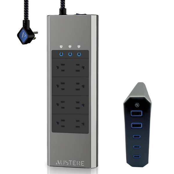 Austere Power \\ V Series \\ 8-Outlet with Omniport USB (North America) 5-Series 8-Outlet aDesign Power w/Omniport USB