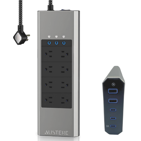 Austere Power \\ VII Series \\ 8-Outlet with Omniport USB+PD (North America) 7-Series 8-Outlet aDesign Power w/Omniport USB+PD