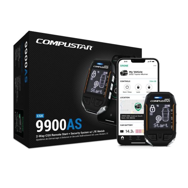 Compustar CSX9900-AS 2-Way T12 LoRa Security & Remote Start Bundle w/Drone LTE